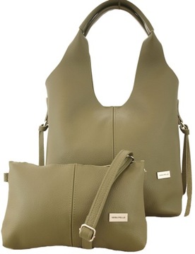Torebka Damska Skórzana Shopper 2w1 Skóra Naturalna Vera Pelle Premium