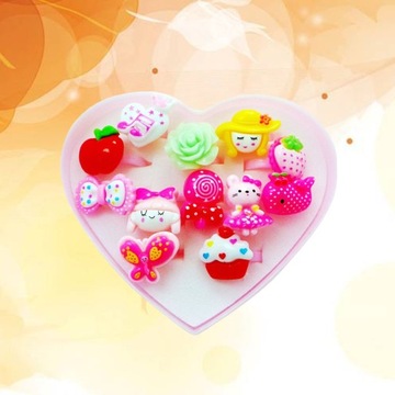 12 шт. ЮВЕЛИРНЫЕ КОЛЬЦА ДЛЯ ДЕВОЧЕК КАРТОННЫЕ КОЛЬЦА