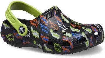 CROCS CLASSIC LIGHTNING BOLT # 34-35 # 208307-001 # BLACK # J3