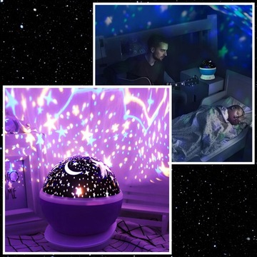 ПРОЕКТОР ЛУНА НЕБО ЗВЕЗДА ПОВОРОТНЫЙ НОЧНИК ПРОЕКТОР ДЛЯ РЕБЕНКА