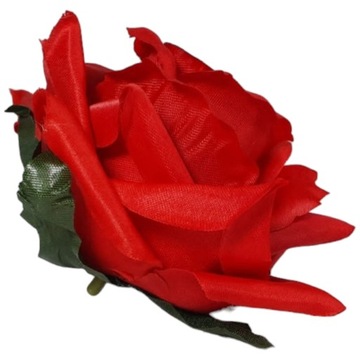 Головка изделия, большая, развернутая белая роза, 12 см, для украшений и букетов.