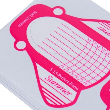 Szablon SUMMER formy do przedłużania paznokci 100X