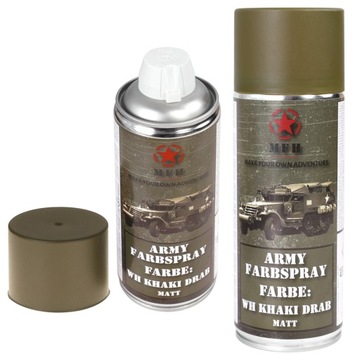 Farba w sprayu wojskowa do maskowania broni sprzętu 400ml MFH WH KHAKI DRAB