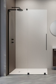 Кабина гардеробная Furo SL 90x200 ЛЕВАЯ ЧЕРНАЯ RADAWAY BLACK