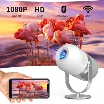 Мини-светодиодный проектор Zenwire 360 ​​Светодиодный проектор Android 9 WiFi H6