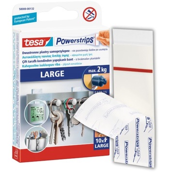 POWERSTRIPS Plastry montażowe tesa 10 szt duże 2kg