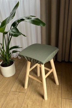 Poduszka na taboret kwadrat 30x30 OLIWKOWY