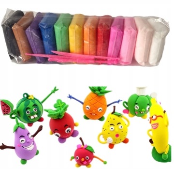 PLASTELINA PIANKOLINA GLINA POLIMEROWA CLAY 12szt