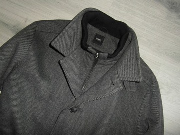 HUGO BOSS BLACK_WOOL & CASHMERE_STYLOWY PŁASZCZ MĘSKI_56