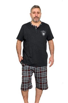 Мужская пижама большого размера 4XL/5XL хлопок короткая