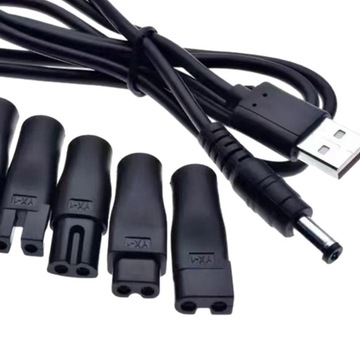 Многофункциональный разъем конвертера для зарядки бритвы, 6 шт., и USB-кабель
