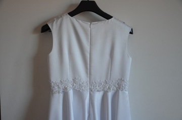 780 зл. красивое платье для причастия 152 см белое