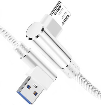 KABEL MICRO USB SZYBKIE ŁADOWANIE KĄTOWY 90° 1M