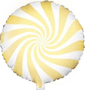 BALON FOLIOWY CUKIEREK SPIRALA LIZAK JASNY ŻÓŁTY BABY SHOWER ŚWIĘTA 35 CM