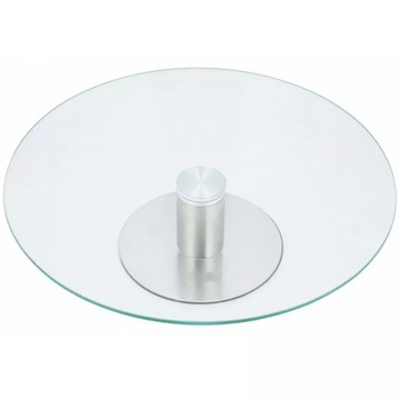Patera na tort pojemnik na ciasto owoce szkło inox