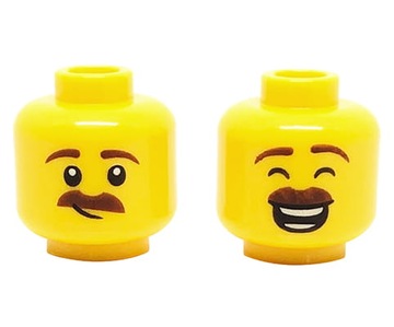 LEGO głowa / główka figurki - mężczyzna, wąsy