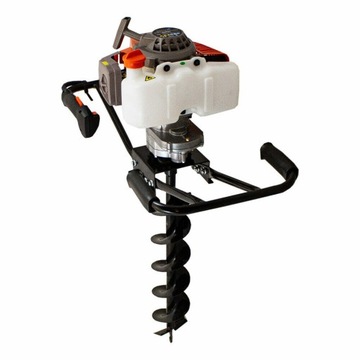 Бензиновая буровая установка мощностью 2,8 л.с., земляной бур на ДВУХ человек, комплект сверл.