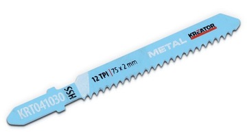 Brzeszczot nożyk do wyrzynarki 12 TPI DO METALU 75x2mm 2szt
