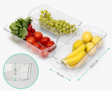 НАБОР КОНТЕЙНЕРОВ-ОРГАНИЗАТОРОВ ДЛЯ ХОЛОДИЛЬНИКА 3X4L BPA Free