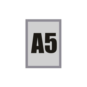 Magnetyczna ramka na plakat MAGNETIC A5 - SREBRNA