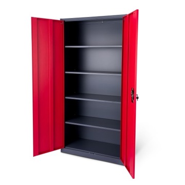 Металлический ШКАФ ДЛЯ МАСТЕРСКОЙ для инструментов, антрацит-красный