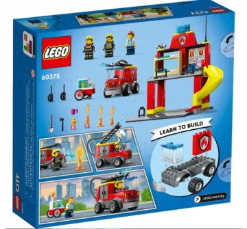 LEGO CITY BLOCKS ПОЖАРНАЯ СТАНЦИЯ И ПОЖАРНАЯ МАШИНА 153 ЭЛЕМЕНТА