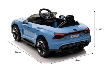 Автомобиль на аккумуляторе Audi RS E-Tron GT детский с кожаными колесами Remote Control Eva 78W