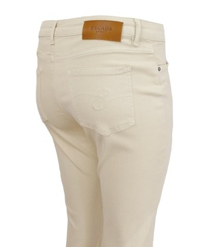 ESCADA SPORT spodnie jeansy slim beżowe XXL 44 %