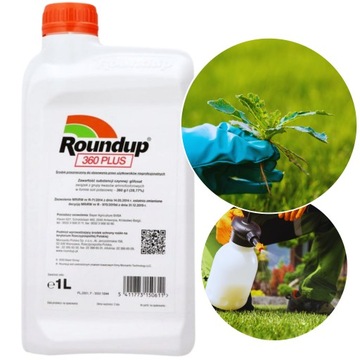 ROUNDUP 360 PLUS 1L RANDAP ŚRODEK OPRYSK CHWASTOBÓJCZY NA WSZYSTKIE CHWASTY