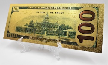 Красивая позолоченная банкнота номиналом 100 долларов Коби Брайант IV