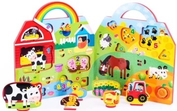 3D Puzzle Dźwiękowe EDU Zwierzęta Wieś Farma Klocki Wokół Nas DUMEL
