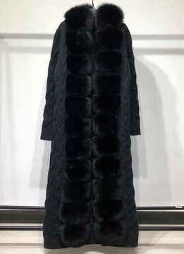 Люкс Кардиган Шерсть Натуральный Мех Цвета Лисы 36 S