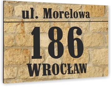 NUMER DOMU tabliczka adresowa tablica 40x30cm ALU