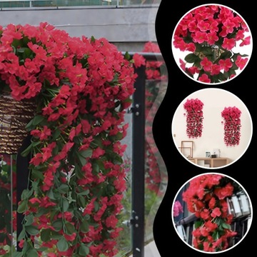 Искусственные цветы, подвесная цветочная гирлянда, красный плющ, сурфиния, 1 шт.