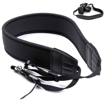 Длинный НЕОПРЕНОВЫЙ ремень для фотокамеры, широкое плечо, плечевой держатель, ремень безопасности