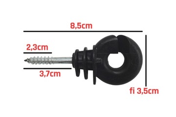 Izolatory 500szt Do Pastucha Okrągłe Do Drewna Plecionek Pastuch Z Wkrętem