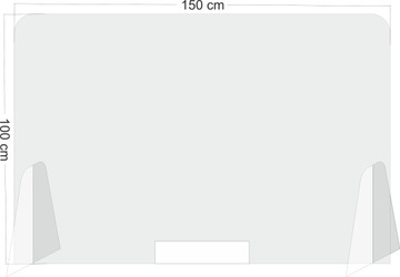 Крышка прилавка из оргстекла 100х75х80 3мм стоячее оргстекло