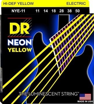 DR NYE 11-50 NEON YELLOW STRUNY GITARA ELEKTRYCZNA