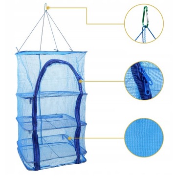 СЕТКА ДЛЯ СУШКИ ГРИБНЫХ ТРАВ, РЫБНЫХ ФРУКТОВ 40*40*65см