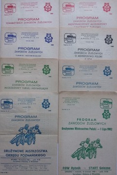 Żużel KS Start Gniezno 1982-1986, 8 programów
