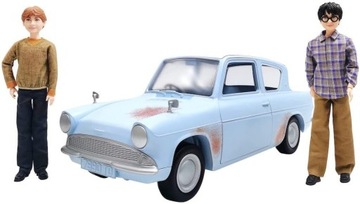 ZESTAW PRZYGODA LATAJĄCYM SAMOCHODEM AUTO i 2 LALKI HARRY POTTER I RON HHX0