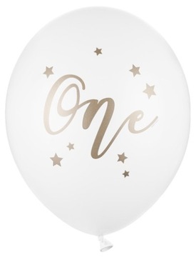 BALON NA ROCZEK ONE ZŁOTY NA URODZINY PARTY 30 CM