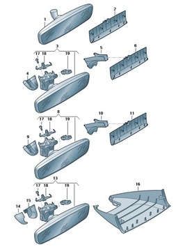 КОМПЛЕКТ НАКЛАДОК НА ЗЕРКАЛА КАМЕРЫ VOLKSWAGEN PASSAT B8 ОРИГИНАЛ