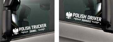 Naklejka na tira busa Polish Trucker Driver IMIĘ