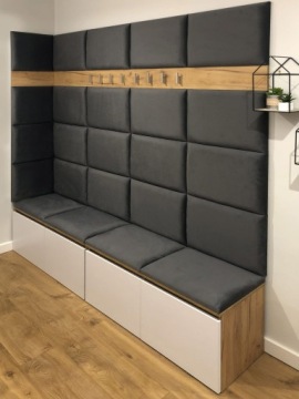 ШКАФ ДЛЯ ОБУВИ С СИДЕНЬЕМ 100см ЗОЛОТО-СЕРЫЙ