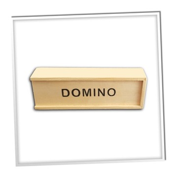 ДЕРЕВЯННЫЕ БЛОКИ ДОМИНО 28 ЭЛЕМЕНТОВ СЕМЕЙНАЯ ИГРА