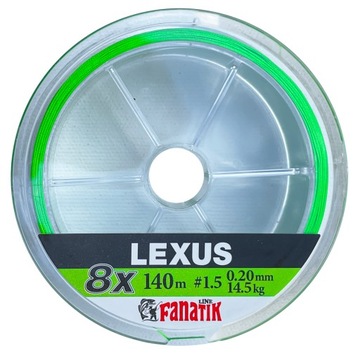 Fanatik Plecionka Lexus PE8 140m 0.20 Jasnozielony