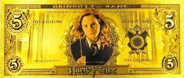ГЕРМИОНА Гарри Поттер красивая позолоченная банкнота