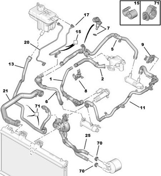 CITROEN OE 1351LL PŘÍVOD SYSTÉMU CHLAZENÍ