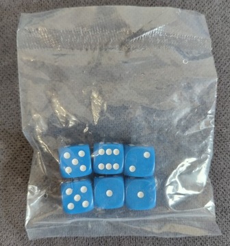Warhammer 40k zestaw 6 niebieskich kostek d6